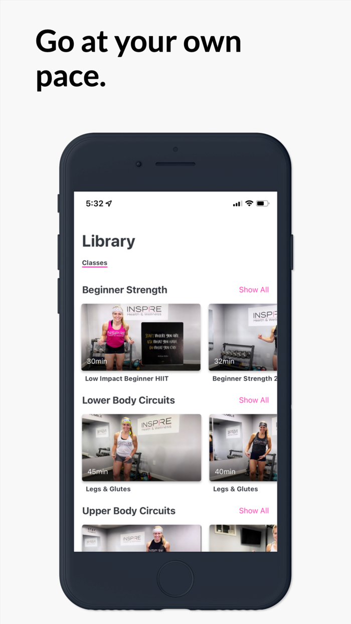 Inspire Fitness - Workout App