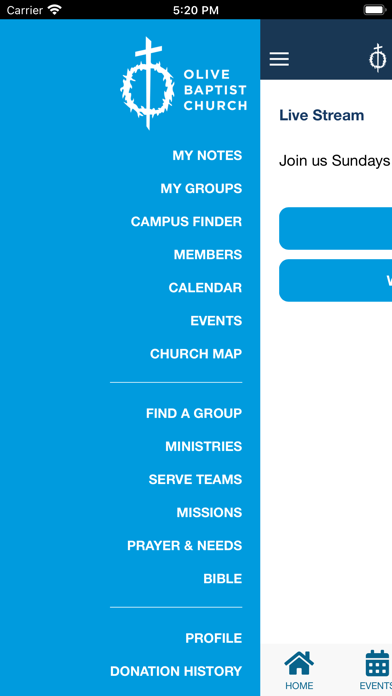 Olive Baptist Church Screenshot