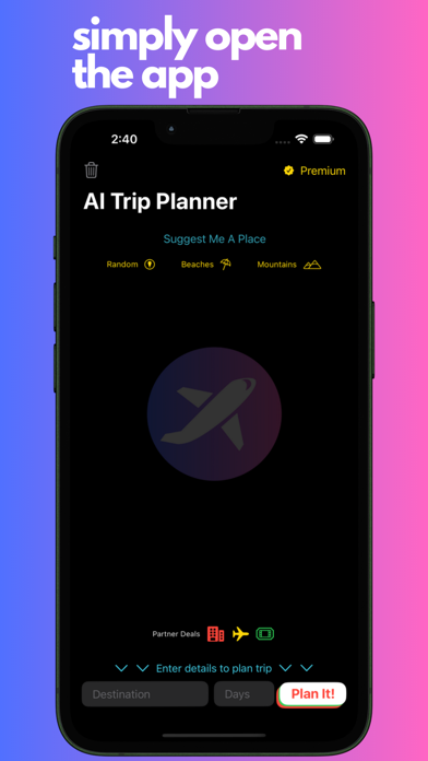 AI Trip Planner Screenshot