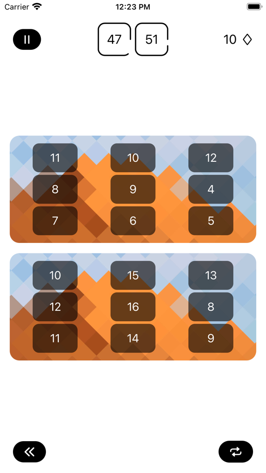 #2. 54 Seconds - Time Number Game (iOS) 由: Robin Guido Schmidt