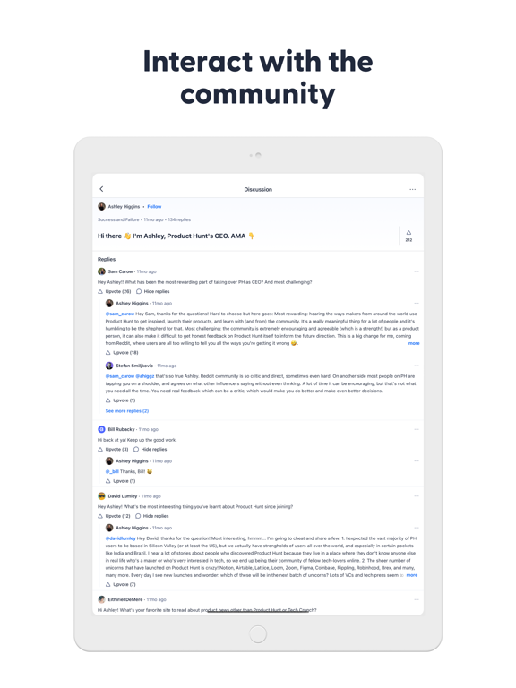Product Hunt iPad screenshot 5 - Social Networking app