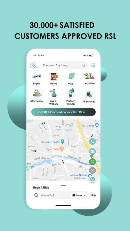 RSL: Rides, Hotels, Flights