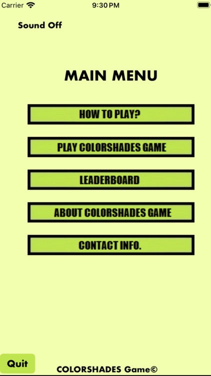 COLORSHADES Game