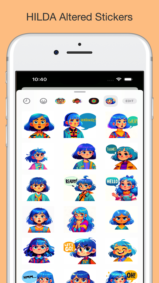 #5. Hilda Altered Stickers (iOS) 由: MULTITECHNIQUE BUSINESS COMAPNUY INVESTMENT