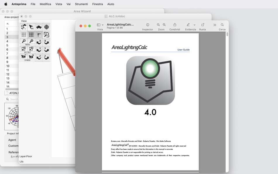 #3. Area Lighting Calc (macOS) 由: Marcello Brocato