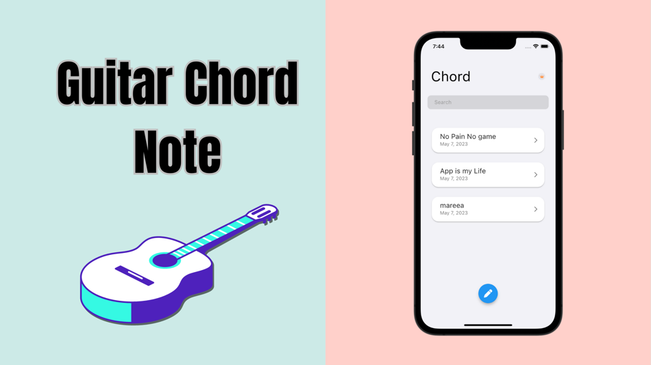 Guitar Chord & Lyrics Note App - 1.0 - (iOS)