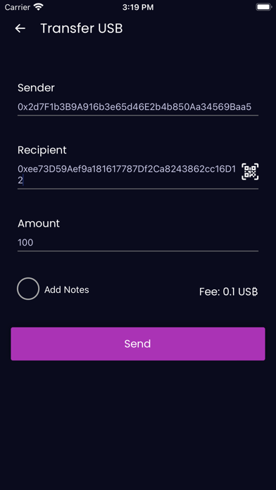 USB Wallet Screenshot