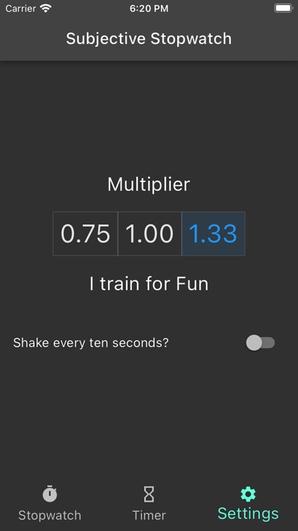 Slightly Subjective Stopwatch