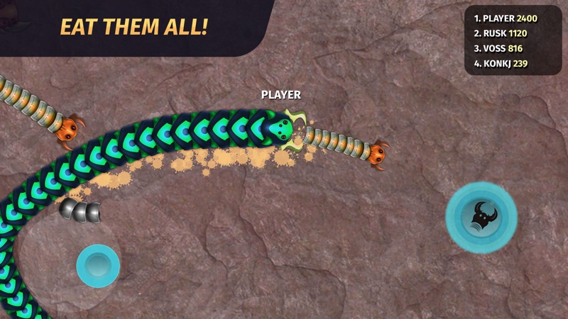Jogos da cobra - Worm Battle screenshot 4