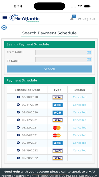 MAF-PayOnline Screenshot