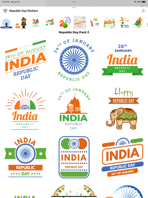Screenshot #6 pour Happy Republic Day Stickers