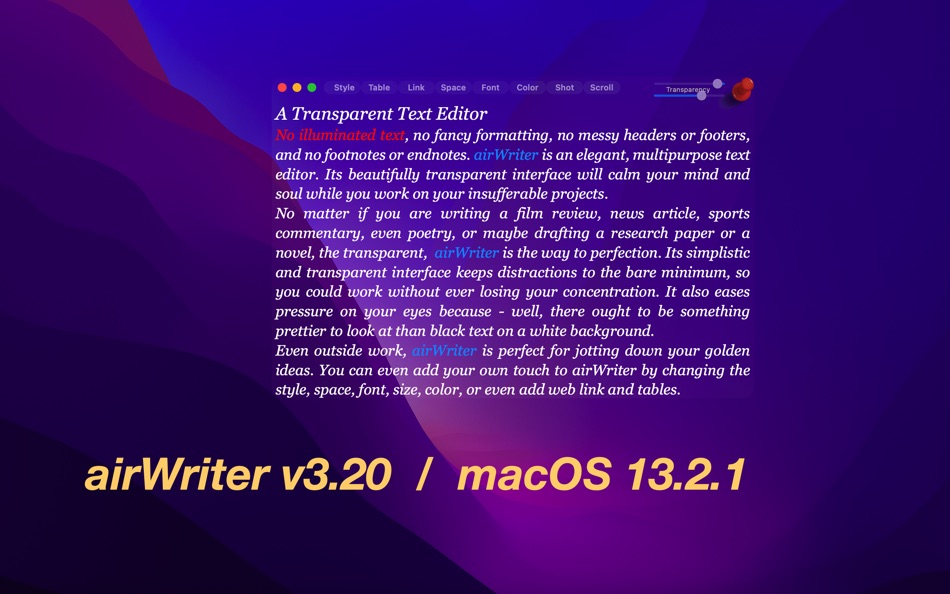 airWriter - v3.20 - (macOS)