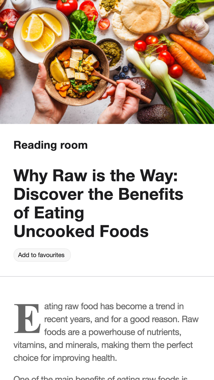 Raw Food Recipe  Meal Planner