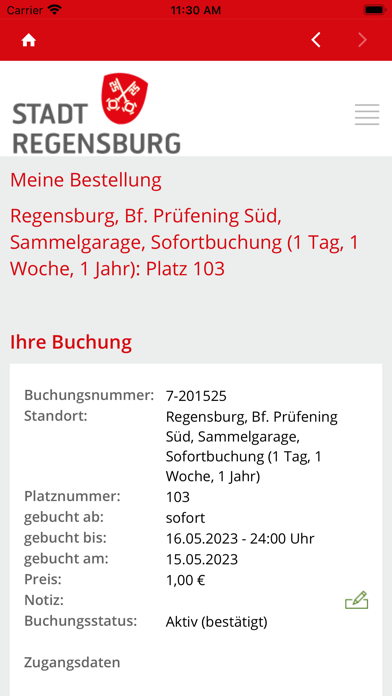 Radlparken Regensburg Screenshot