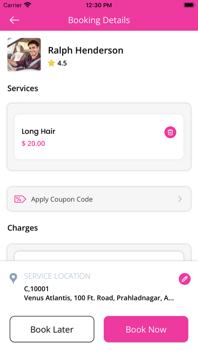 ProBeautician User Screenshot