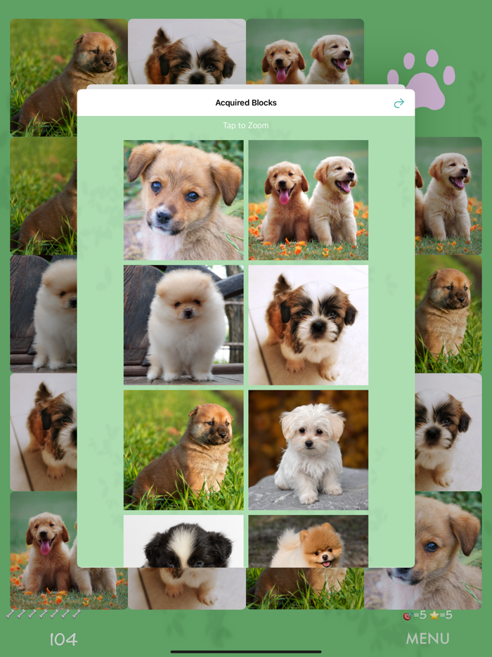 Puppy Falling Blocks