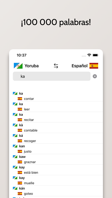 Diccionario Yoruba/Español Screenshot