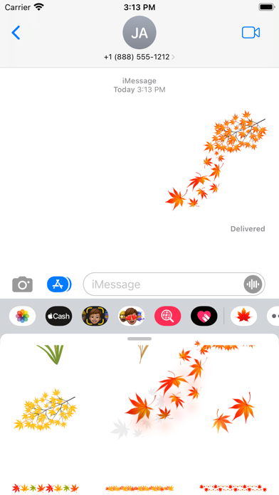 Sticker autumn leaves Screenshot
