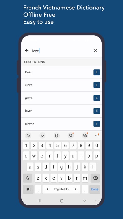 Dictionary French Vietnamese Screenshot