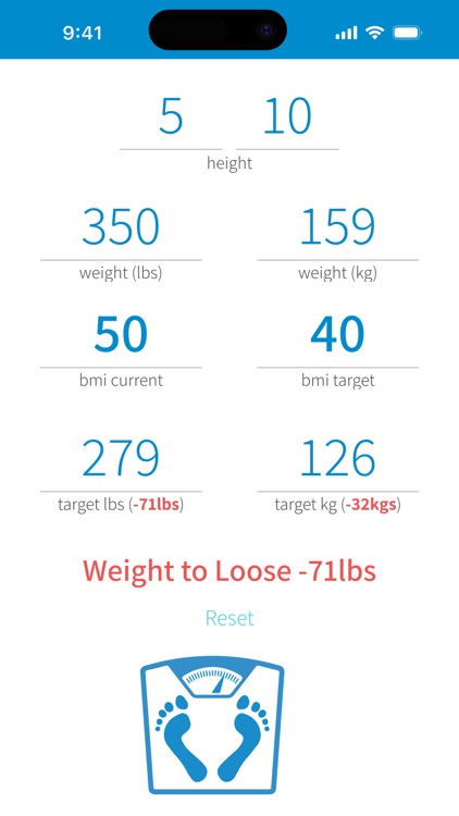 Target BMI Calculator