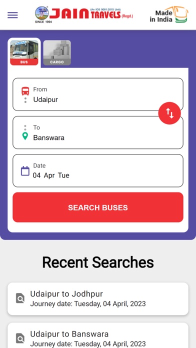 Jain Travels Screenshot
