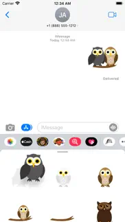 owl cute sticker iphone screenshot 3