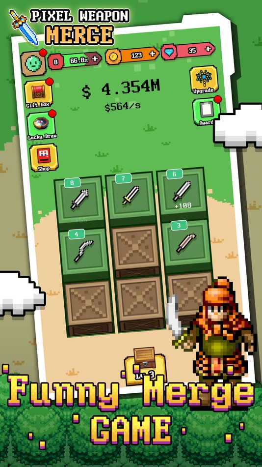 #1. Pixel Weapon Merge (iOS) Podle: 晓云 陈