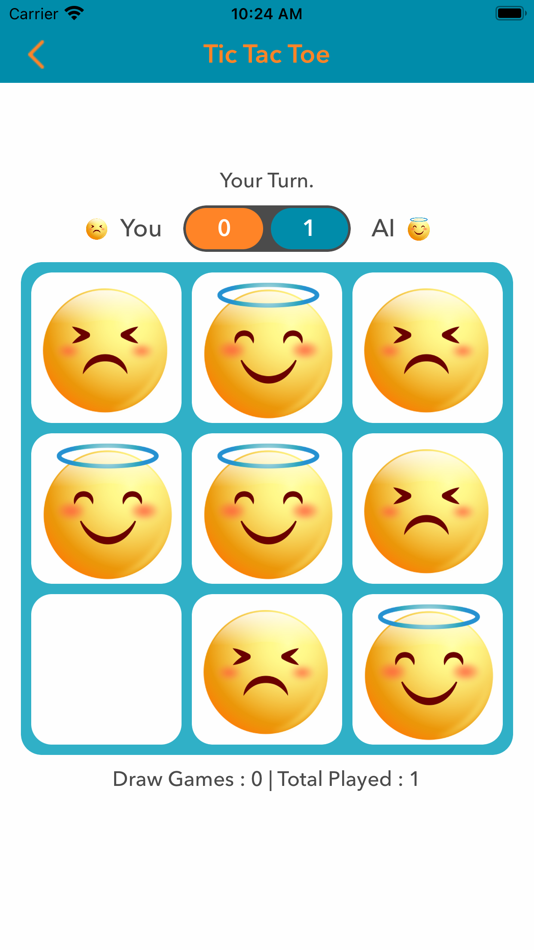 #3. Tic Tac Toe - Emoji XO (iOS) By: Sumita Hirpara