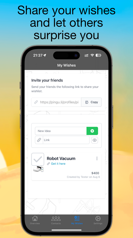 #4. Pingu.li - Sharing Wish Lists (iOS) 来自: spread emotions GmbH