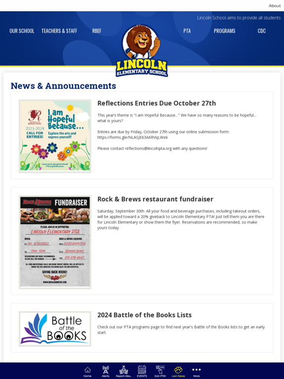 Lincoln Elementary School iPad screenshot 5 - Education app