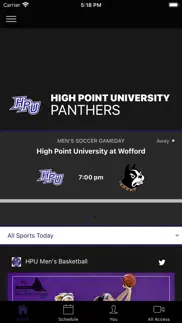 high point u athletics iphone screenshot 1