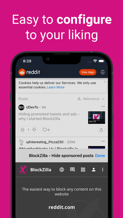 BlockZilla: Content Filter Screenshot