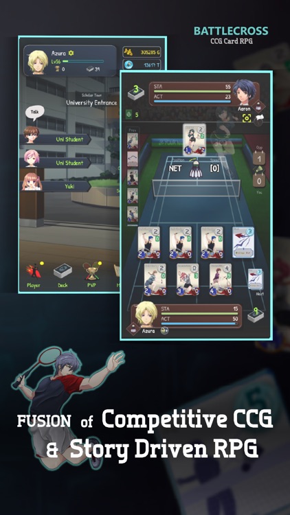 BattleCross Badminton Card RPG screenshot-0