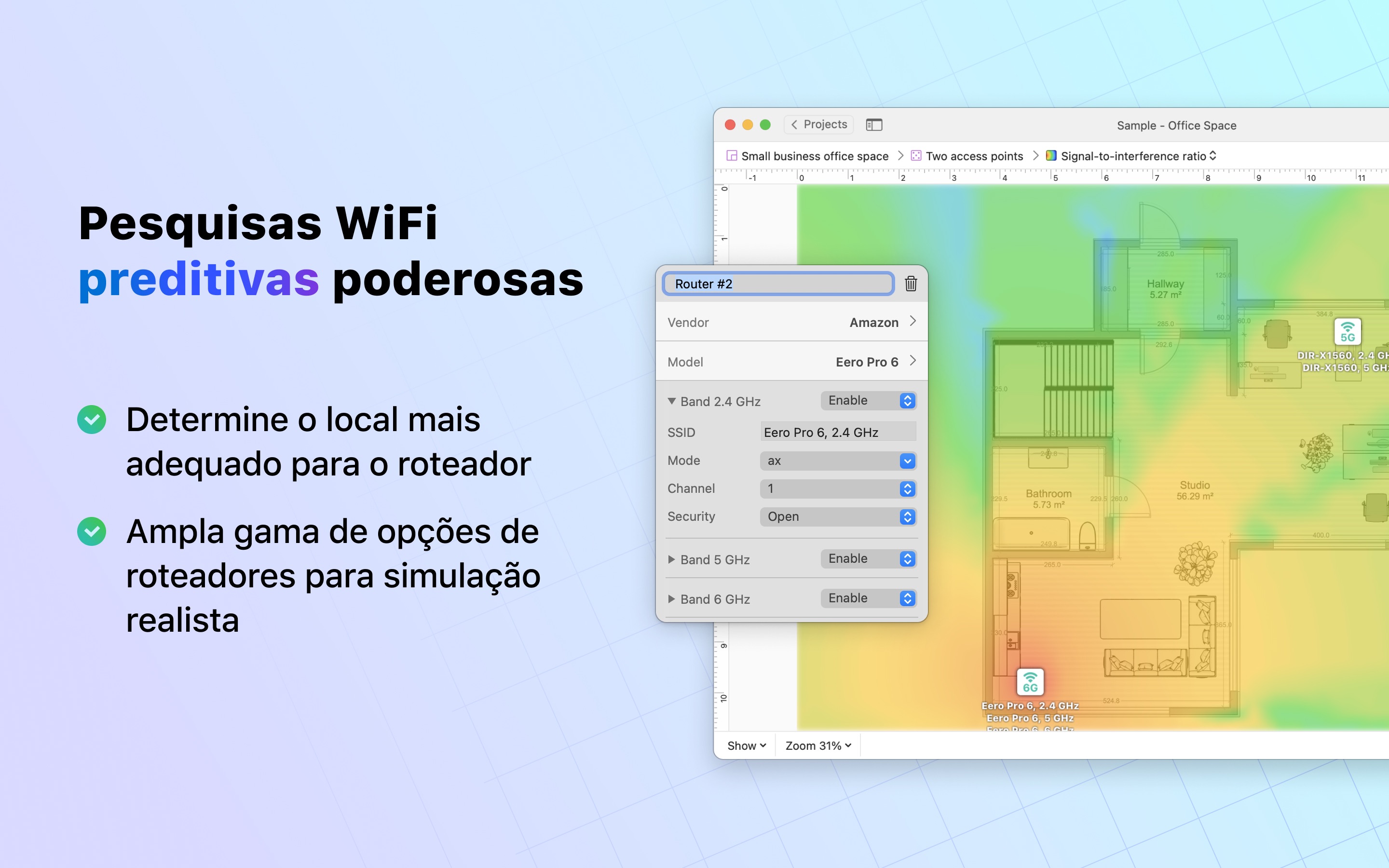 Screenshot do app NetSpot: WiFi Analyzer