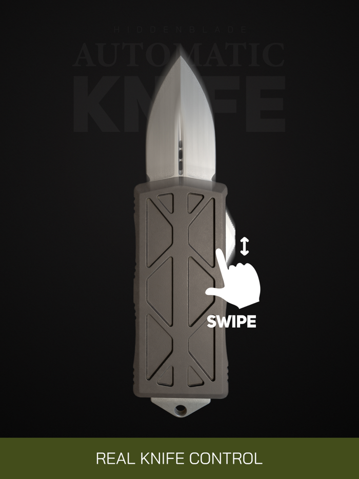Hidden blade automatic knife