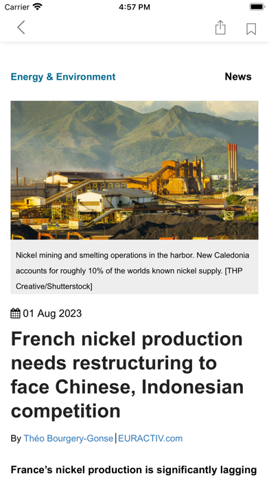 Euractiv app Screenshot