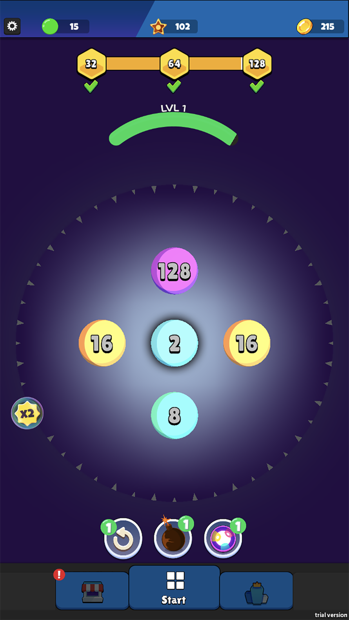 Round Merge 3D 2048 Quest