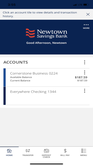 Newtown Savings Bank Screenshot 2 - AppWisp.com Newtown Savings Bank Screenshot 2 - AppWisp.com