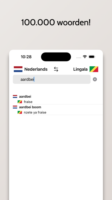 Lingala-Nederlands woordenboek Screenshot