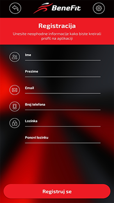 BeneFit Booking Screenshot