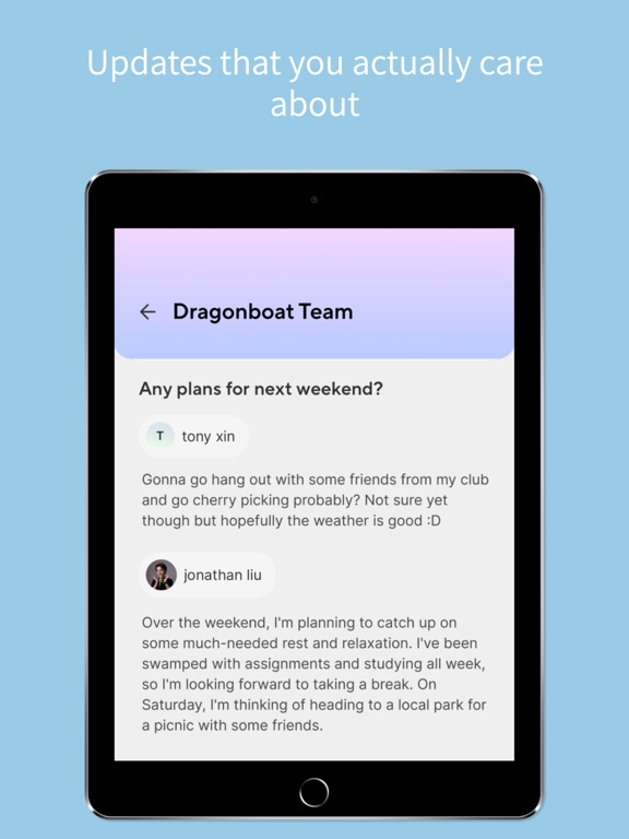Tomotime iPad screenshot 3 - Social Networking app