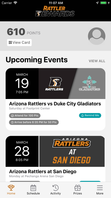 Rattler Rewards Screenshot