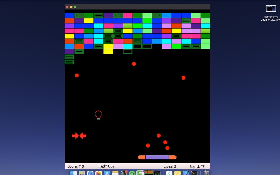 #2. Simple Brickout (macOS) 由: Farid Ahmad