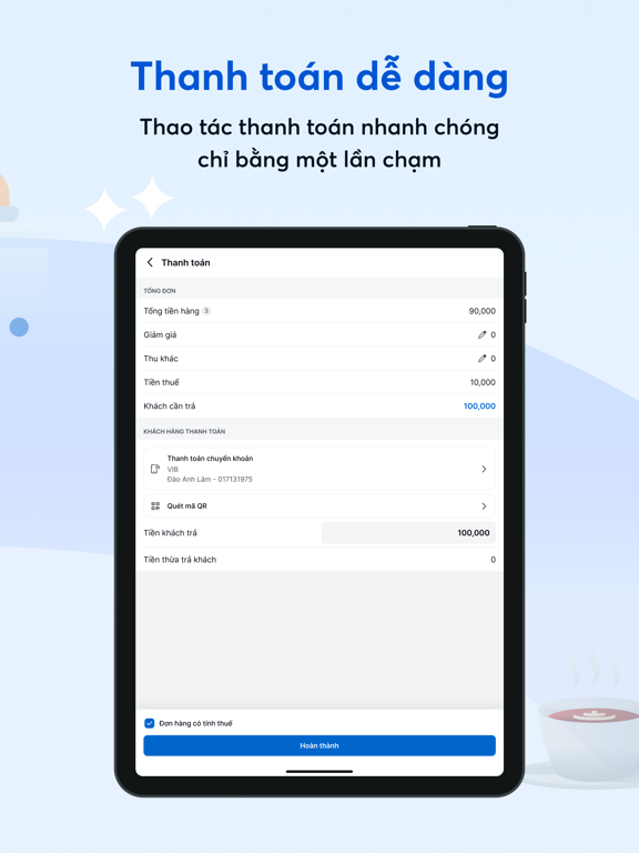 KiotViet Nhân viên Nhà hàng iPad screenshot 4