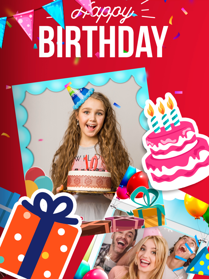 Birthday frames for photos.
