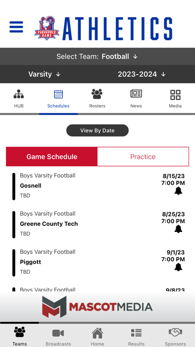 Paragould Rams Athletics Screenshot