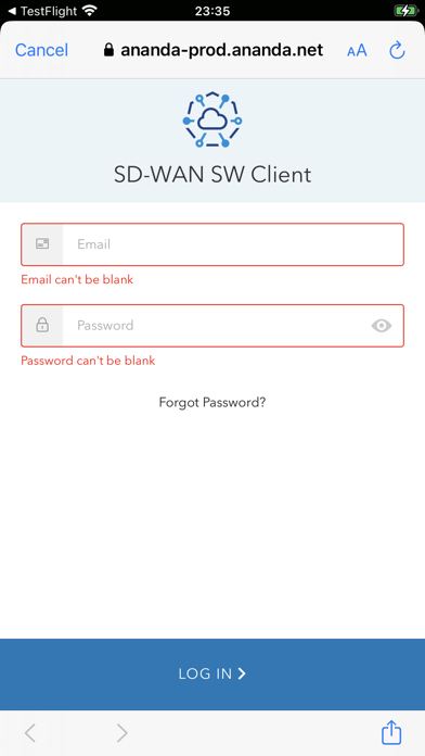 SD-WAN Client Screenshot