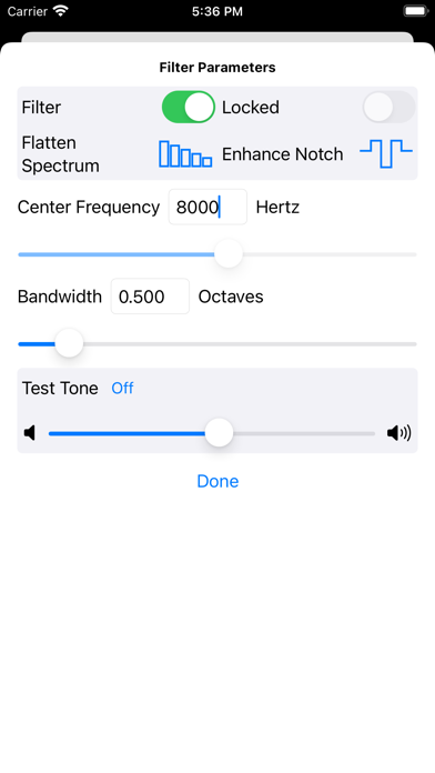 Tinnitus Music Player Screenshot