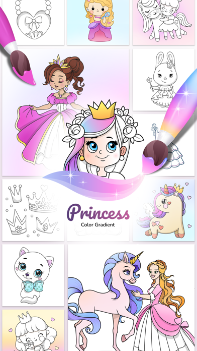 Princess Coloring Book Kids Screenshot