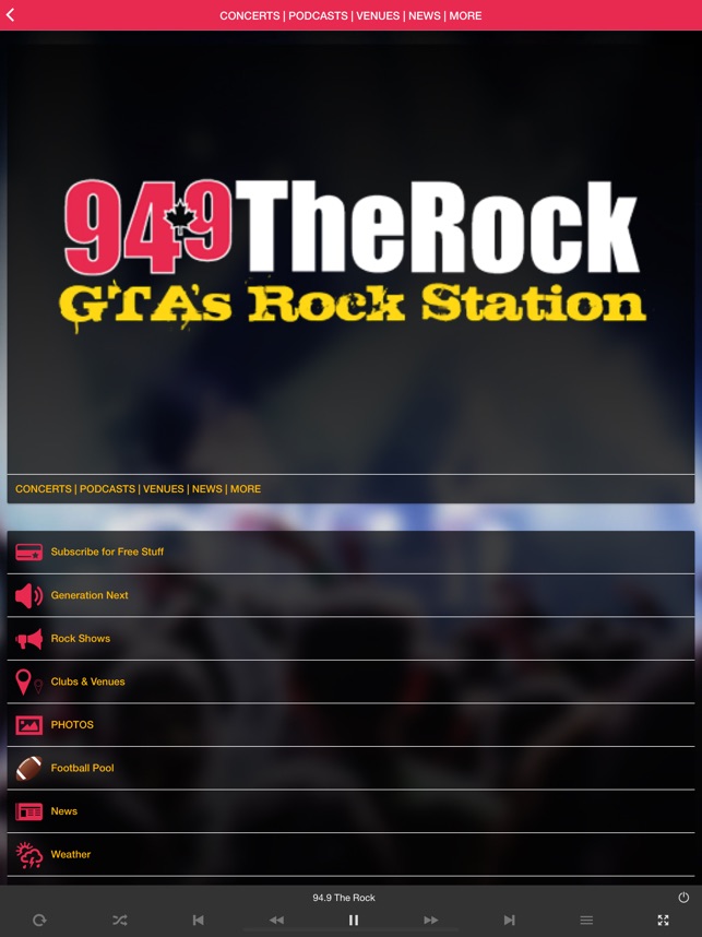 94.9 on sale the rock